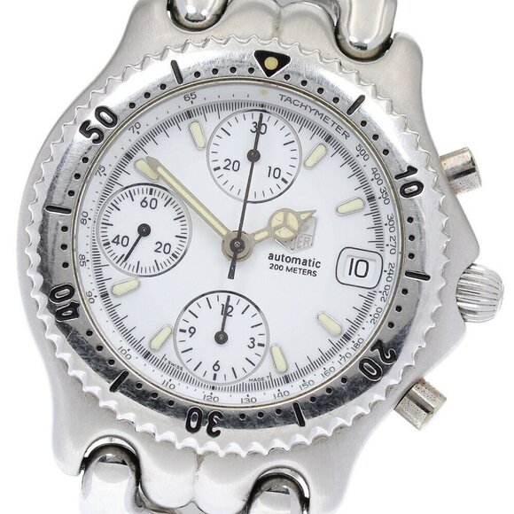 TAG HEUER S/el CG2110-R0 Chronograph white Dial Automatic Men\'s Watch_866268 main image 12